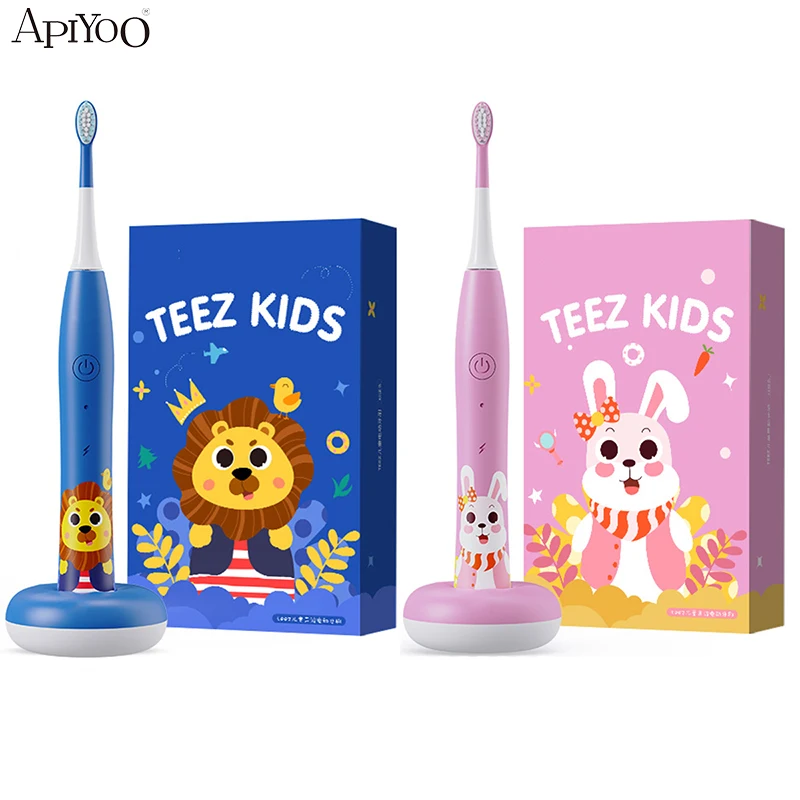 Lovely Cute Oral Soft Macaron Induction Wireless Charging Children Rechargeable Baby Electric Toothbrush For Kids