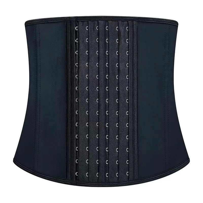 plus size 6 hooks Sweat Exercise  Seamless Breathable Tight Tummy  Control Latex  Corset waist Tuck Shapewear Belt