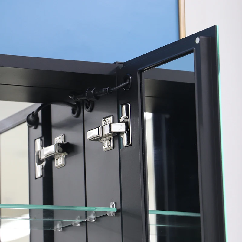 Touch Sensor Wall Mounted Bathroom Vanity LED Medicine Mirror Cabinet