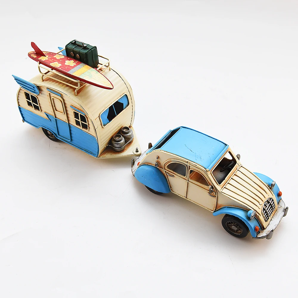 Furniture decoration trailer motorhome miniature antique cars Handmade cast iron antique car