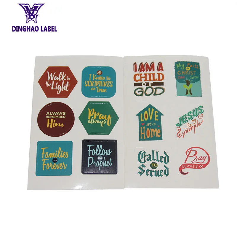 Self Adhesive Customized Printing Clear Colorful Round Die Cut Kiss Cut Stickers Transparent Logo Roll Packaging Label