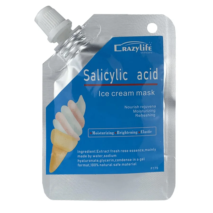 
Salicylic Acid Ice Cream Moisturizing Smear Gel Clean Pore Mud Blackhead Remover Ice Cream Face Skin Care 60ml 