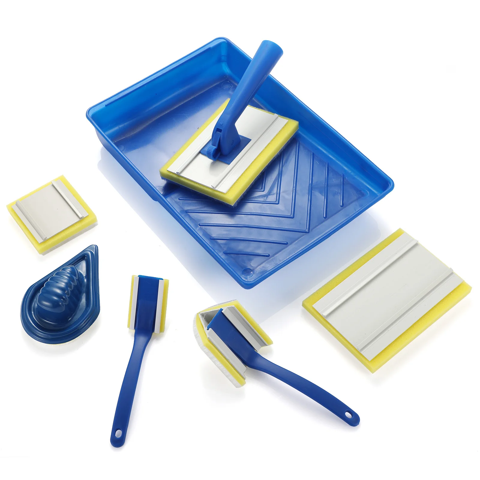 7 inch paint tools set  plastic tray  Manufacturers Wholesale Household Wall Decoration Brush Tool Paint Pad