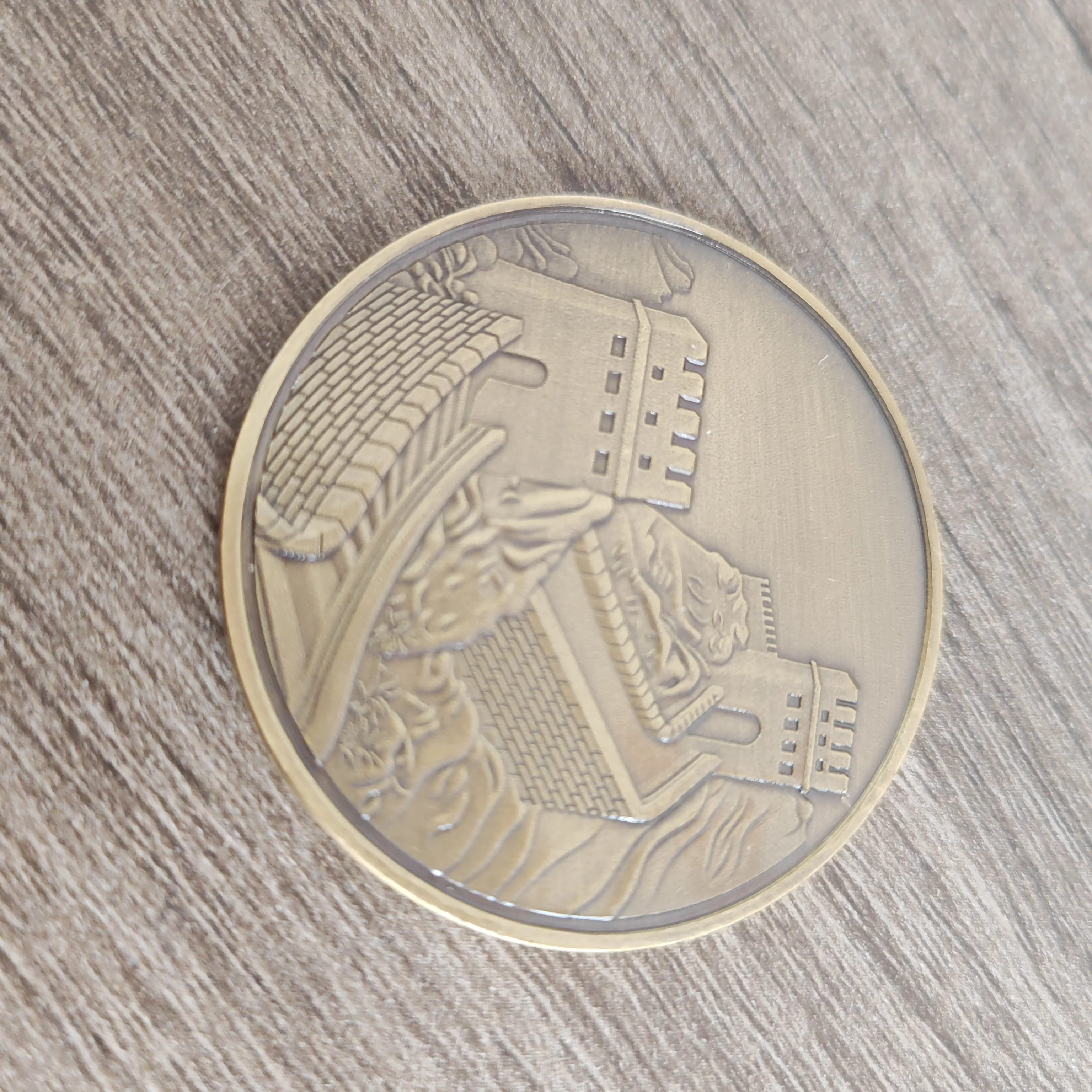 Chinese Great Wall Tourism Commemorative Coin, Blue Bronze, Beijing Temple of Heaven Commemorative Medal