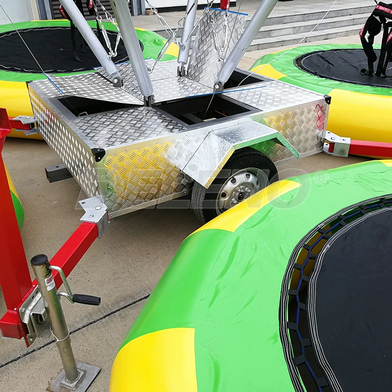 Factory wholesale four kids bungee jumping trampoline electric funfaire ride bungee jumping equipment