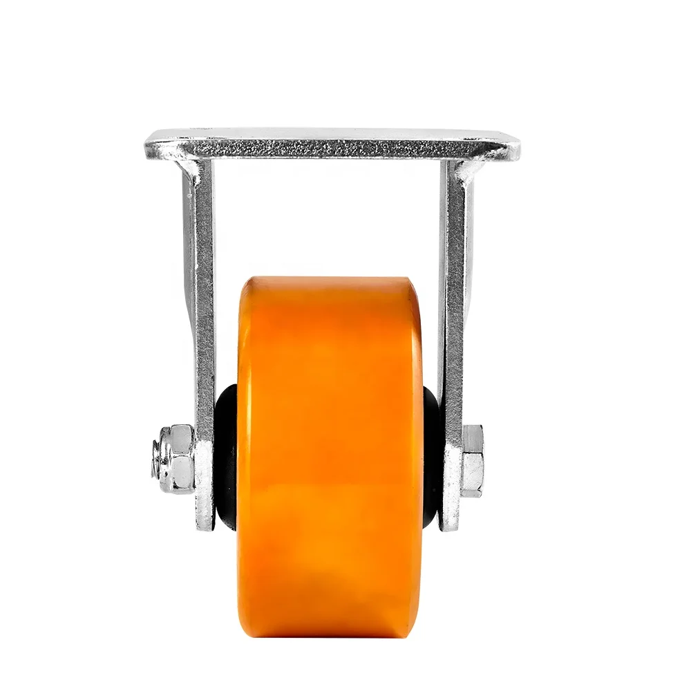 Industrial Caster Wheels 4 / 5 / 6 / 8 Inch Heavy Duty Aluminium PU Casters with Brake