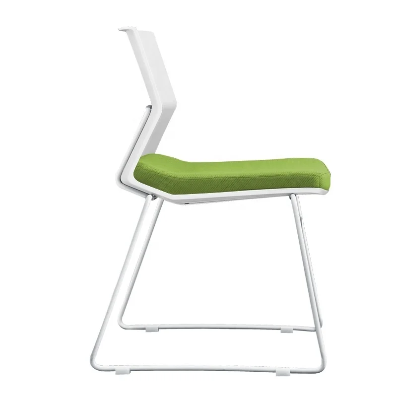 GS-1763 Ergonomic Plastic Backrest Fabric upholstery Stackable Visitor Conference Chair With cantilever base
