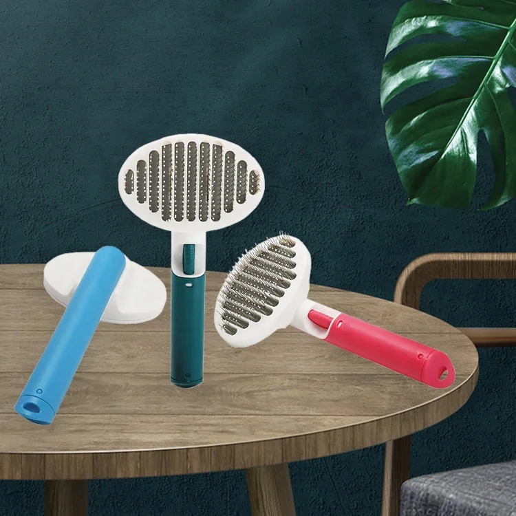 Korea Pumpkin Pet Cat Dog Needle Button Clean Hair Comb Body Massage Hair Removal Pet Brush