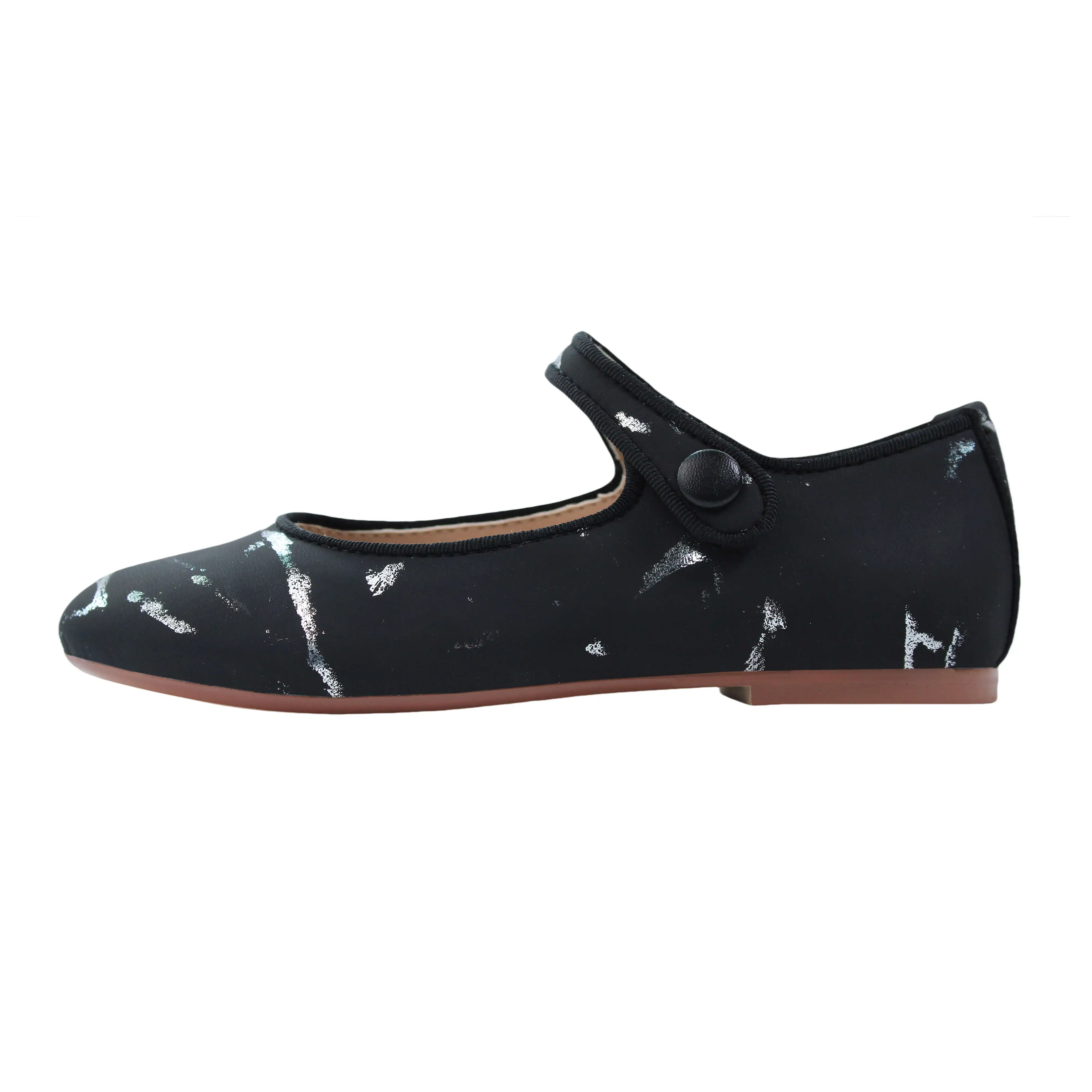 Custom Wholesale Kids Black Flats Genuine Leather School Hot Style Shoes Perfect Fit Cute mary Jane Dress Shoes