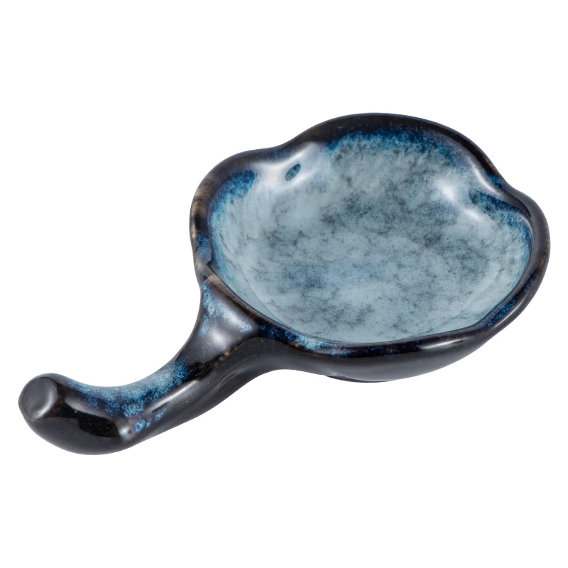 Creative Japanese Style Plum Blossom-shaped Soy Sauce Ketchup Appetizer Ceramic Side Dish Porcelain Dip Bowl Set with Handle