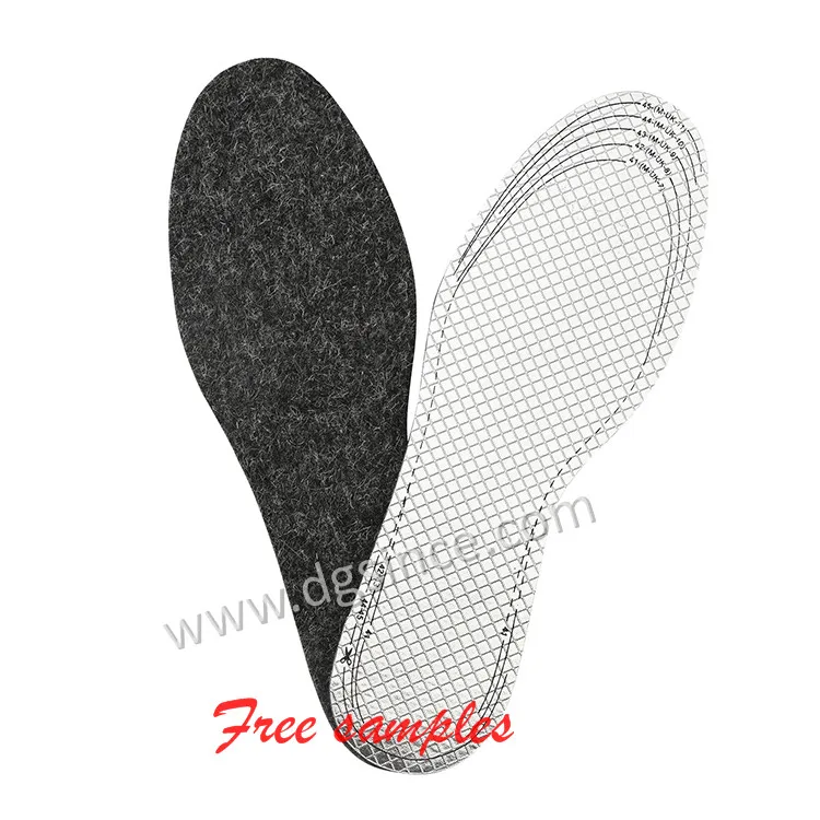 woolen insole Warm winter Thermal Aluminum Foil Warm Felt latex shoe Insole for men and women