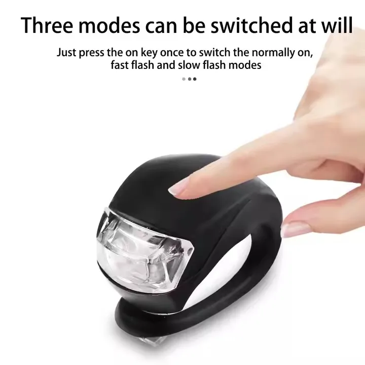 XUNTING Bicycle Front Light Silicone LED Head Front Rear Bike Wheel Light Waterproof Cycling Bike Lamp