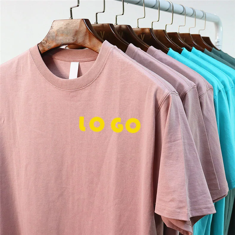 Yiwu Apparel OEM 220gsm Heavyweight Custom Drop Shoulder T-shirts Oversized Blank Shirts