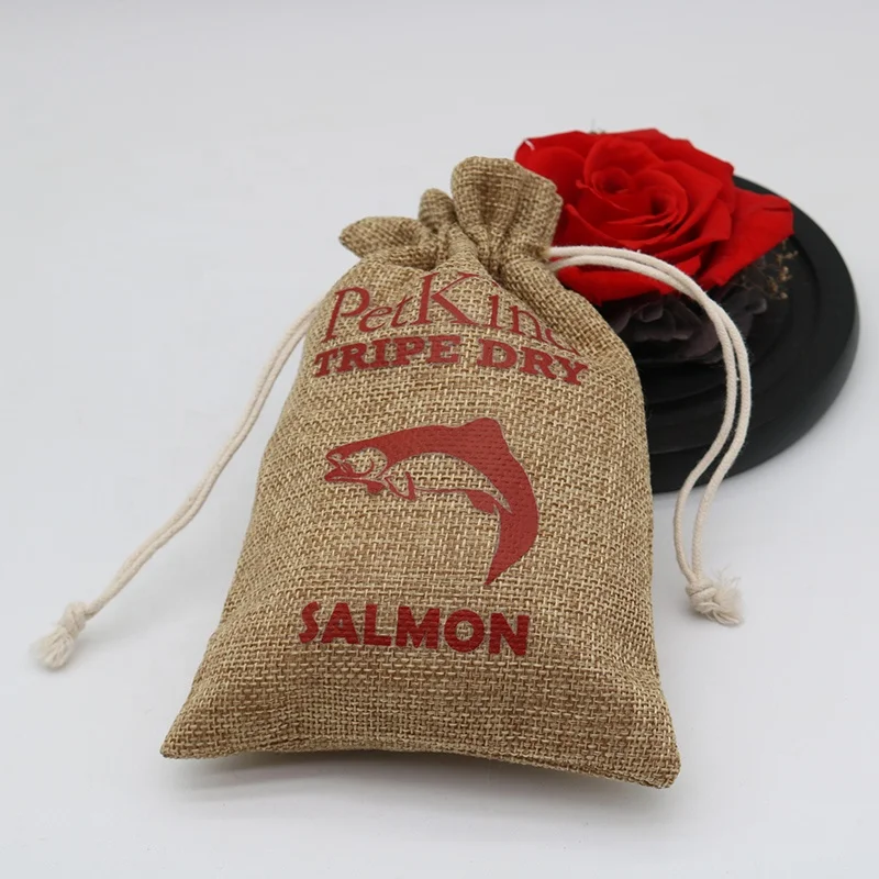 custom printed small jute hemp bags