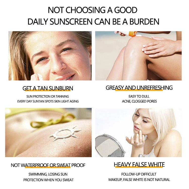 Натуральный отбеливающий солнцезащитный крем против UVA/UVB SPF 50