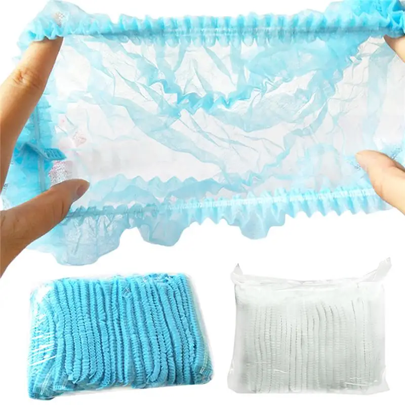 Food Factory SPA Hair Net Head Cover Non Woven Disposable Mob Cap