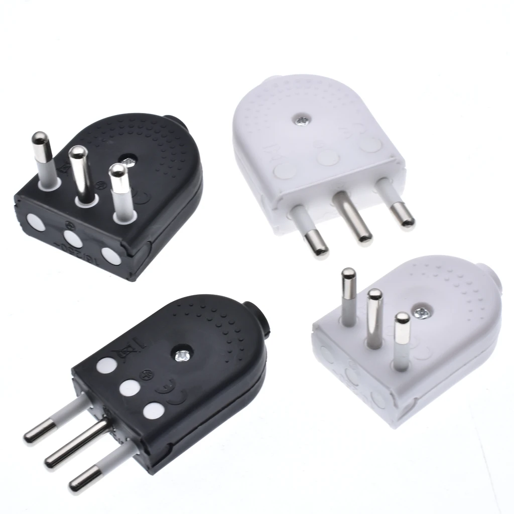 Multi-function European Italy Wiring Power Plug Removable 90 angle EU Convert Plug Power Cable Connector Type L 10A/16A 250V