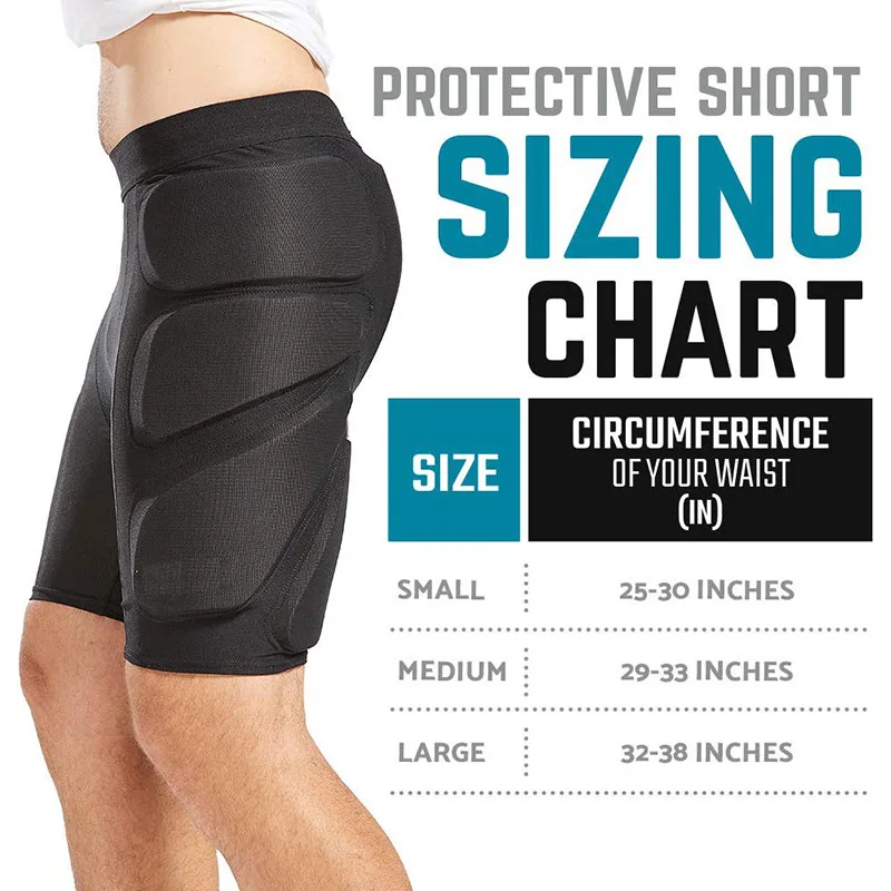Snowboard Skate Ski 3D Protection Hip Butt Tailbone Padded Protective Shorts