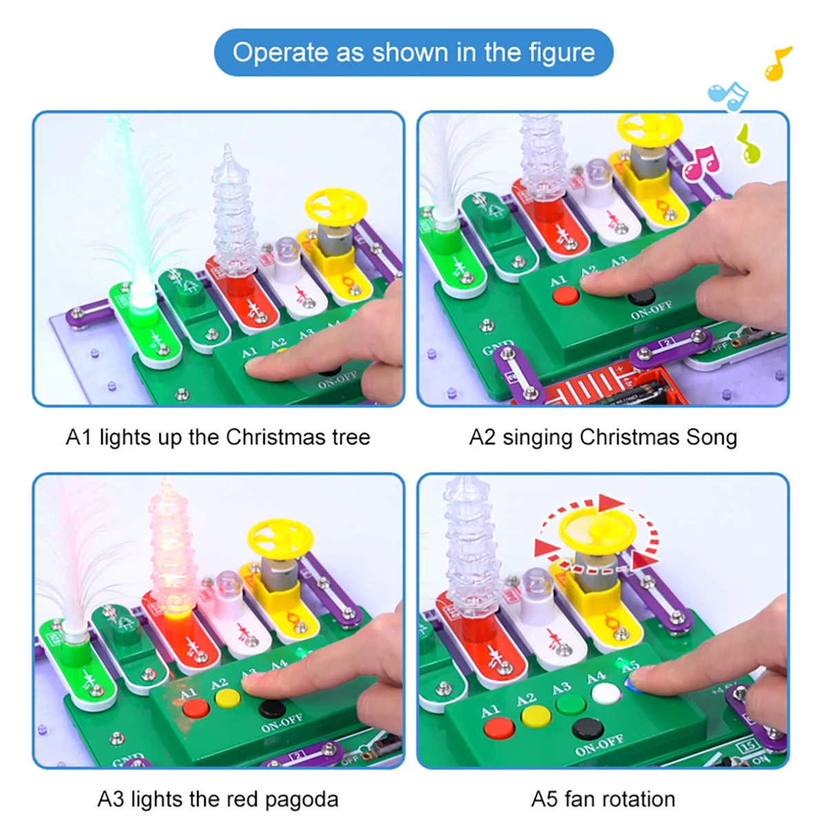 W-218  Programmable Electronic Building Blocks for Age5+ Kids STEM educational toys science engineering toys