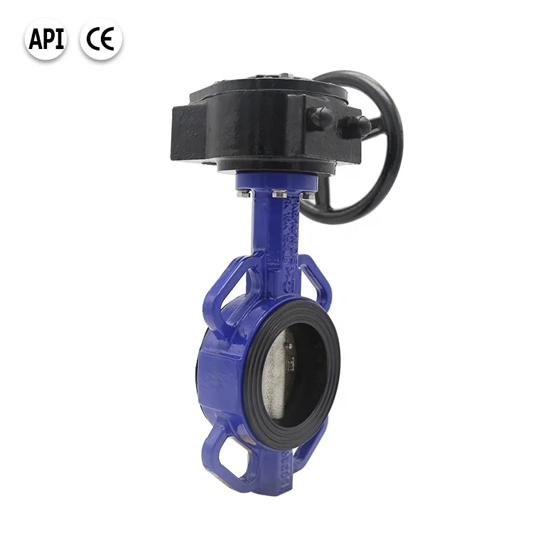 Bundor DN80 150LB 3inch 8inch DI body worm gear operated wafer butterfly valve price