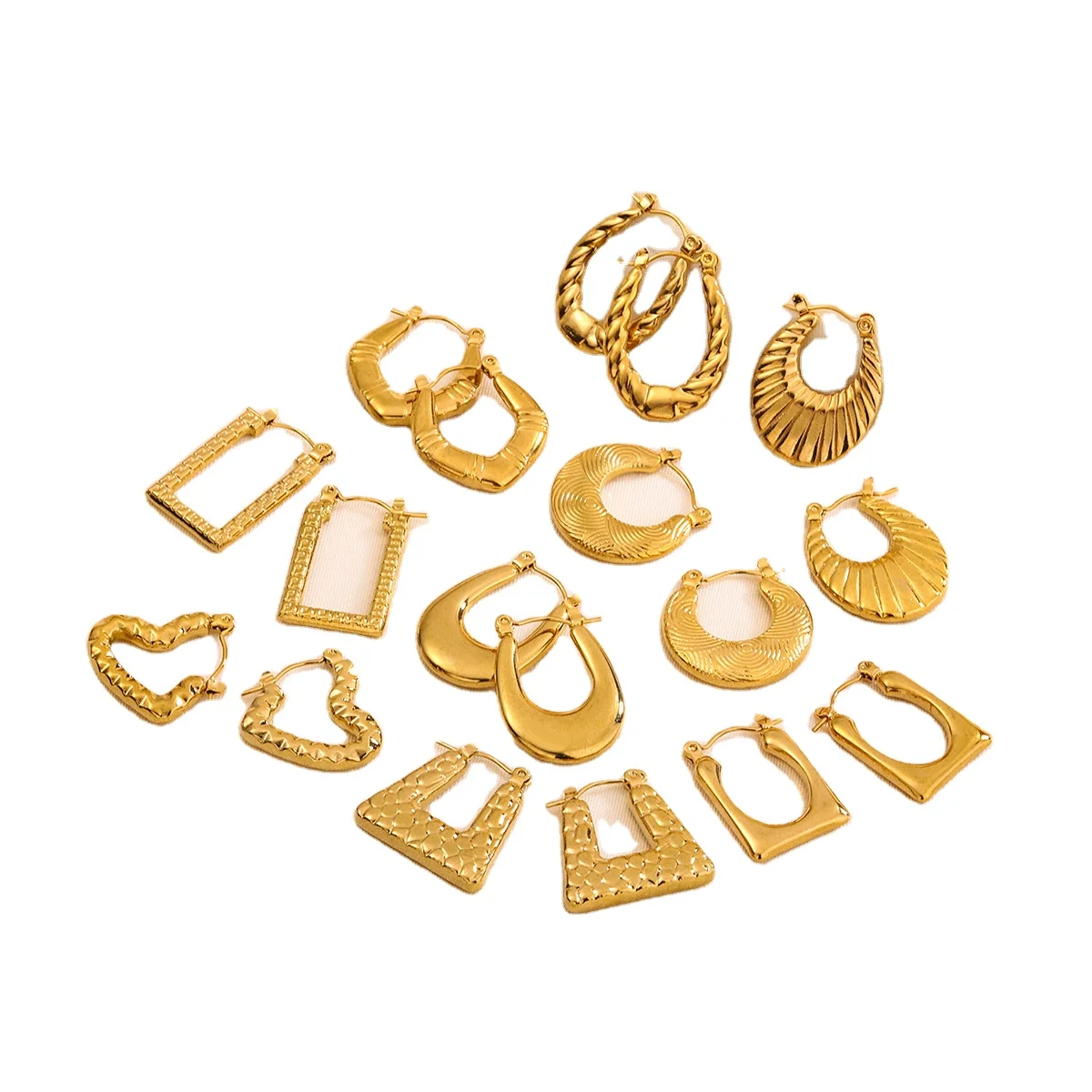 Gold plated jewelry fashion jewelry earrings gold plated top quality fashion earrings women stainless steel earrings women girls