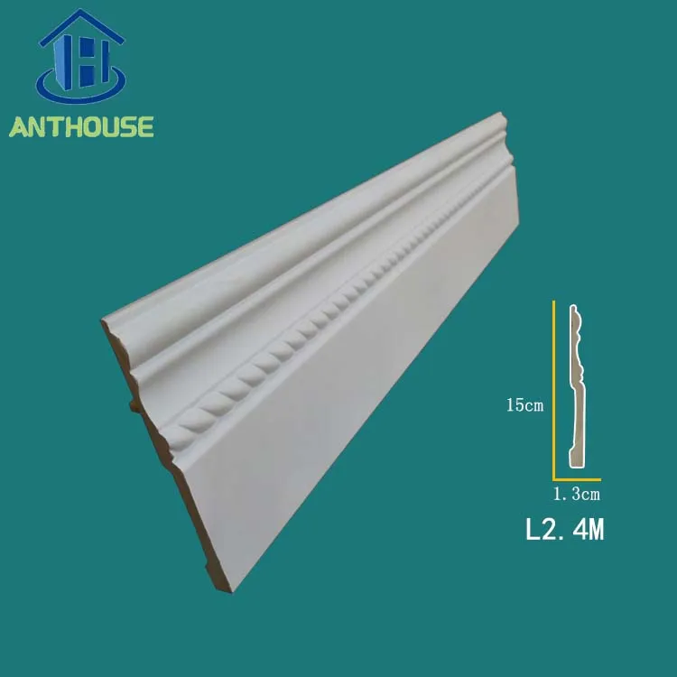 Cheap Flexible baseboard moulding brown wall baseboard trim for home decor baseboard cover