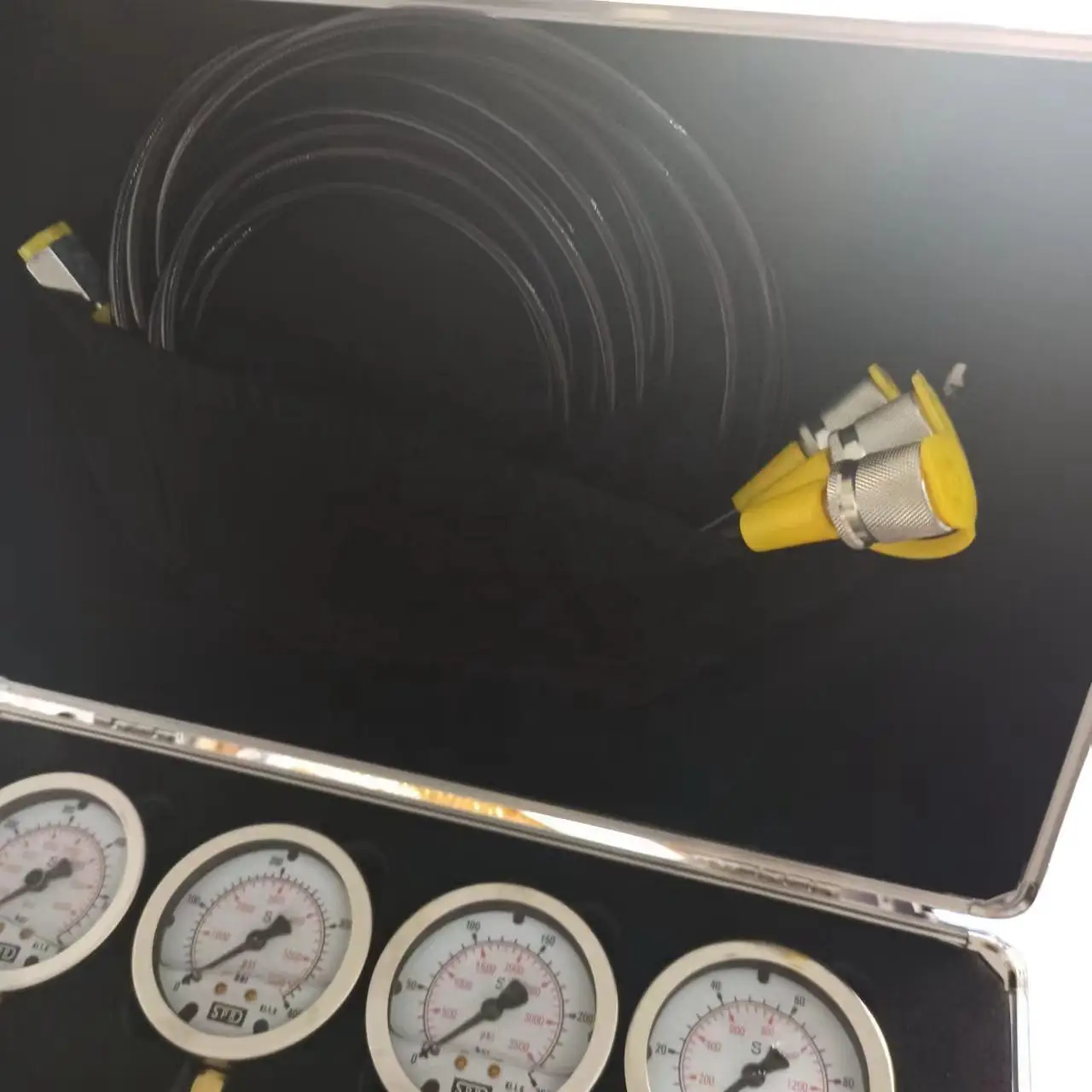 4 Gauge Hydraulic Pressure Measurement kit Diagnostic Tool Excavator Hydraulic Pressure Gauge Set
