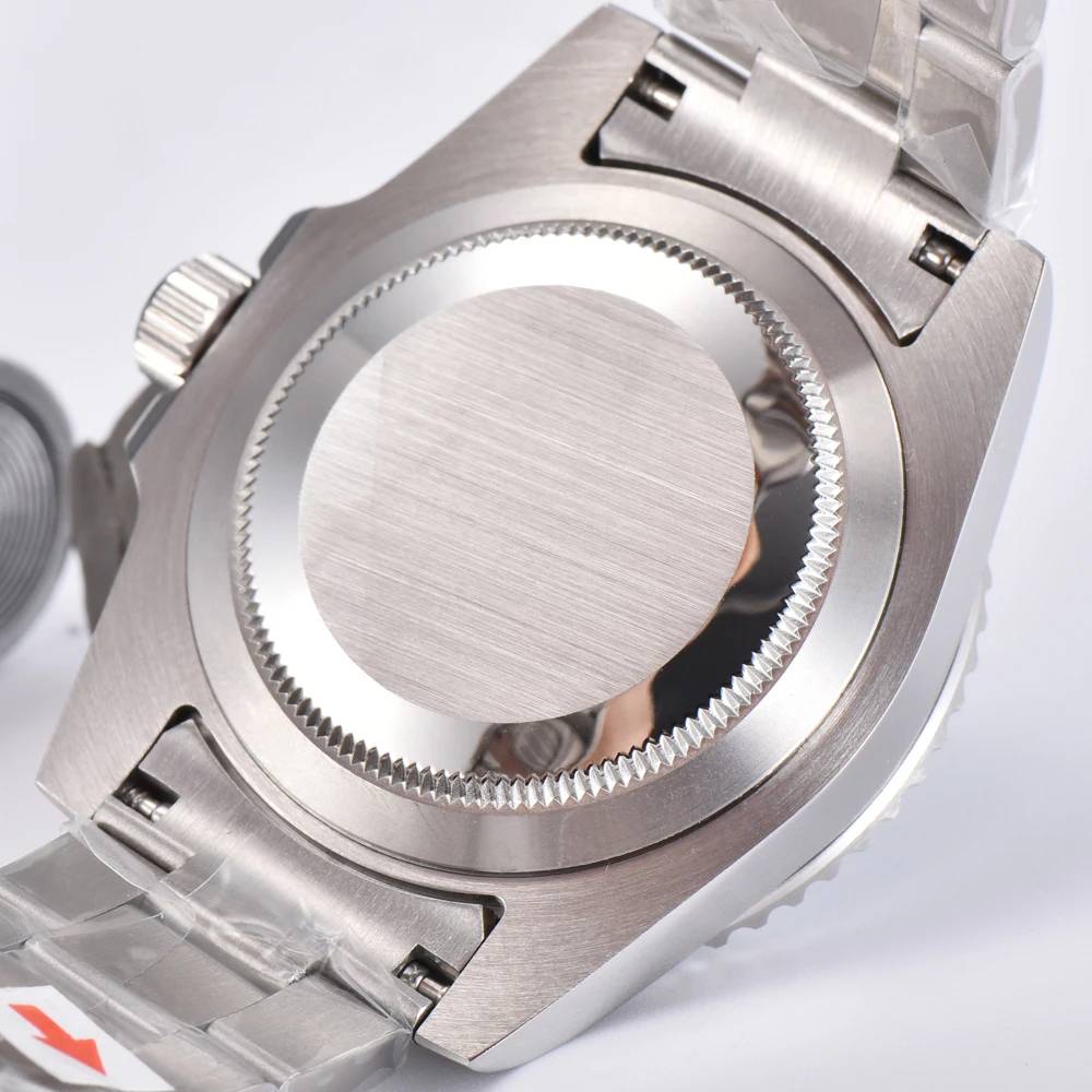 Luxury Men Mechanical Watch Genuine Sapphire Steel Strap GMT Waterproof 10ATM NH34 Automatic Business Watch Montre Homme