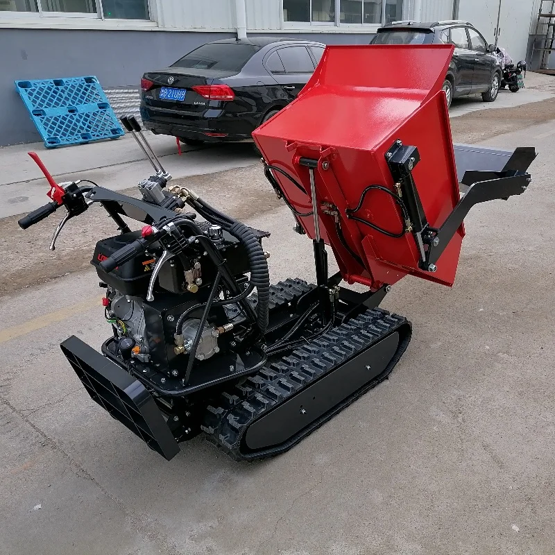 500kg hydraulic small mini dumper mini crawler dumper with stand