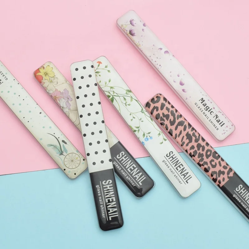 Low MOQ Nano technology glass magic nail shiner with colorful printed