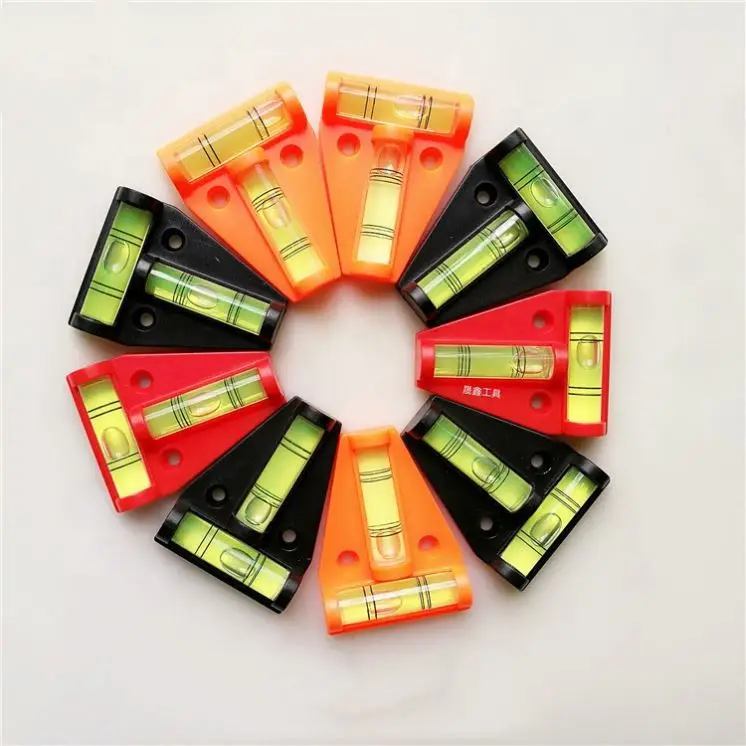 Small Square Bracket acrylic T-Type Mini plastic Spirit Level triangle Calibrator PMMMA Horizontal Bubble Balancer Triangle