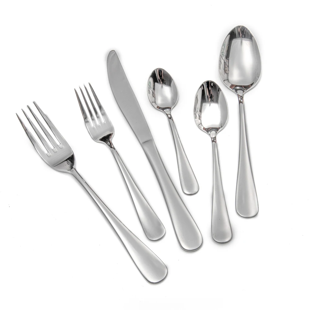 Customized Stainless Steel Flatware Set Bulk Silverware Coffee Spoon 6 Pcs Pack Restaurant Silver Cutlery In Stock