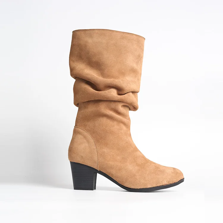 2022 Fashion Pleated Boots Lightweight Versatile Boots for Ladies