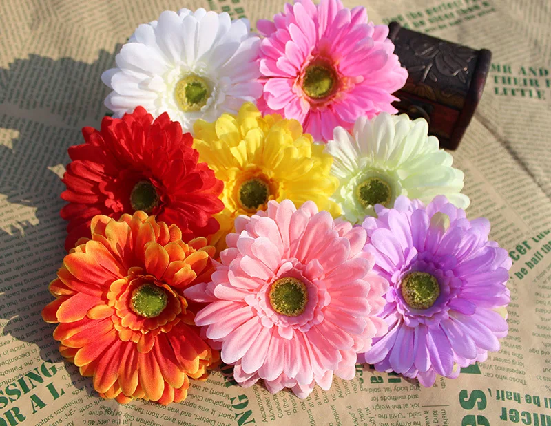 indian artificial flowers colorful daisy head as bridal headdress