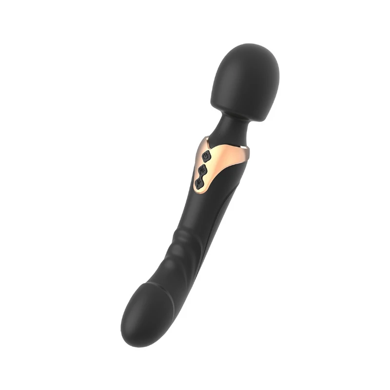 USB Rechargeable Dual Head Dual Shock AV Vibrating Vibrator 10 Frequency G-Spot female masturbation Silicone  Wand for coupls