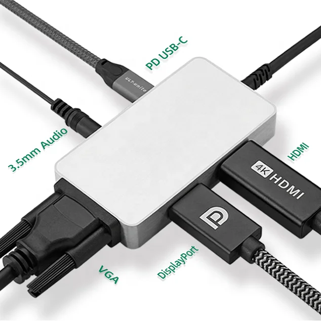 ULT-unite Hot Sale Aluminum USB Hub USB Type C Hub 3 0 Multi Function Adapter 5 in 1 for Macbook Pro Air Ipad Matebook OEM