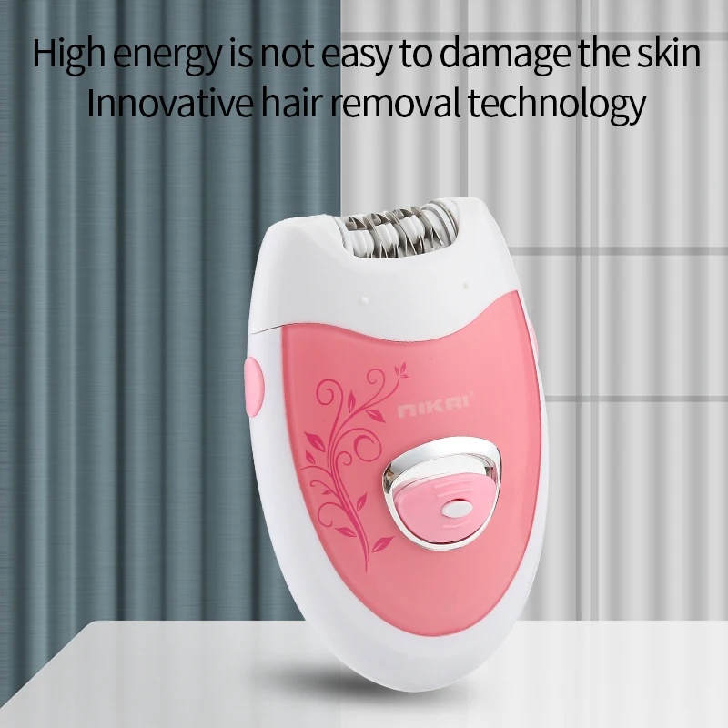 NIKAI NK7805 2 in 1 women rechargeable electric hair removal handset home use device epilator