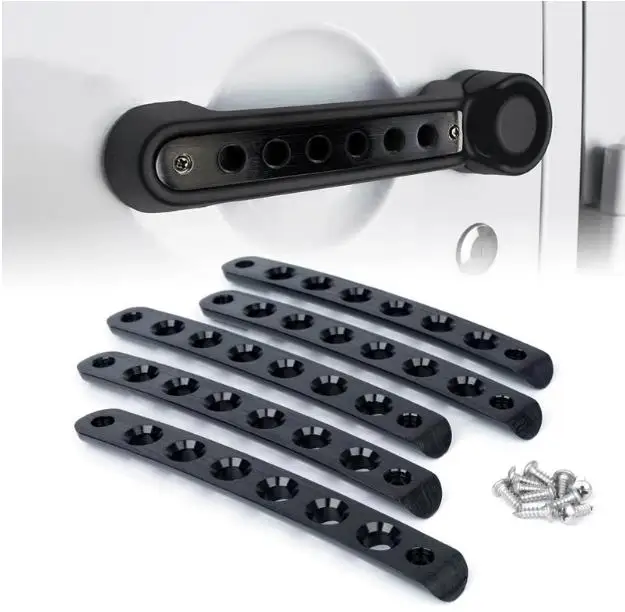 Black 2 4 Car Handle Inserts Cover Push Button Knobs Cover Trim for Jeep Wrangler JK Unlimited Accessories
