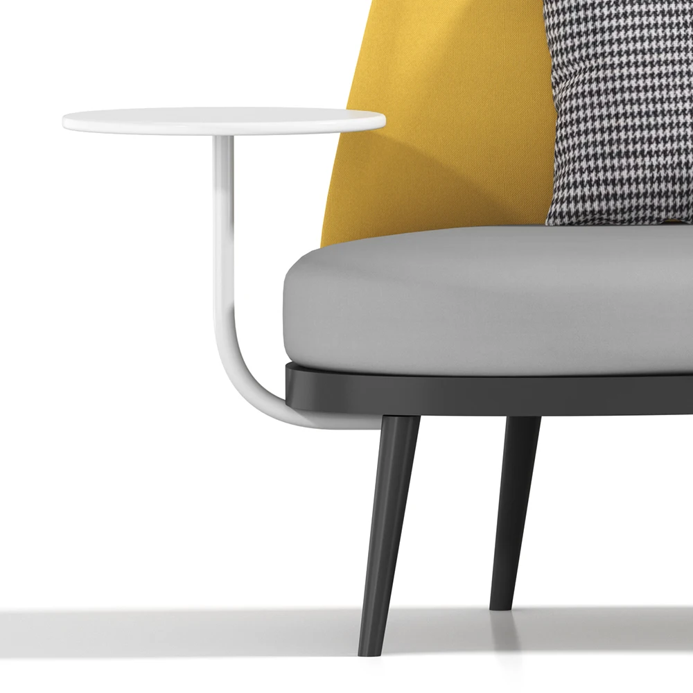 High-end Gray Leather Sofa Small Unit Modern Design Set Luxury Living Room Leisure Room Sofa