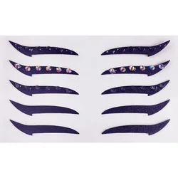 Custom European Self Adhesive Double Eyelid Sticker Paste Eye Shadow Eyeliner Sticker With Rhinestone