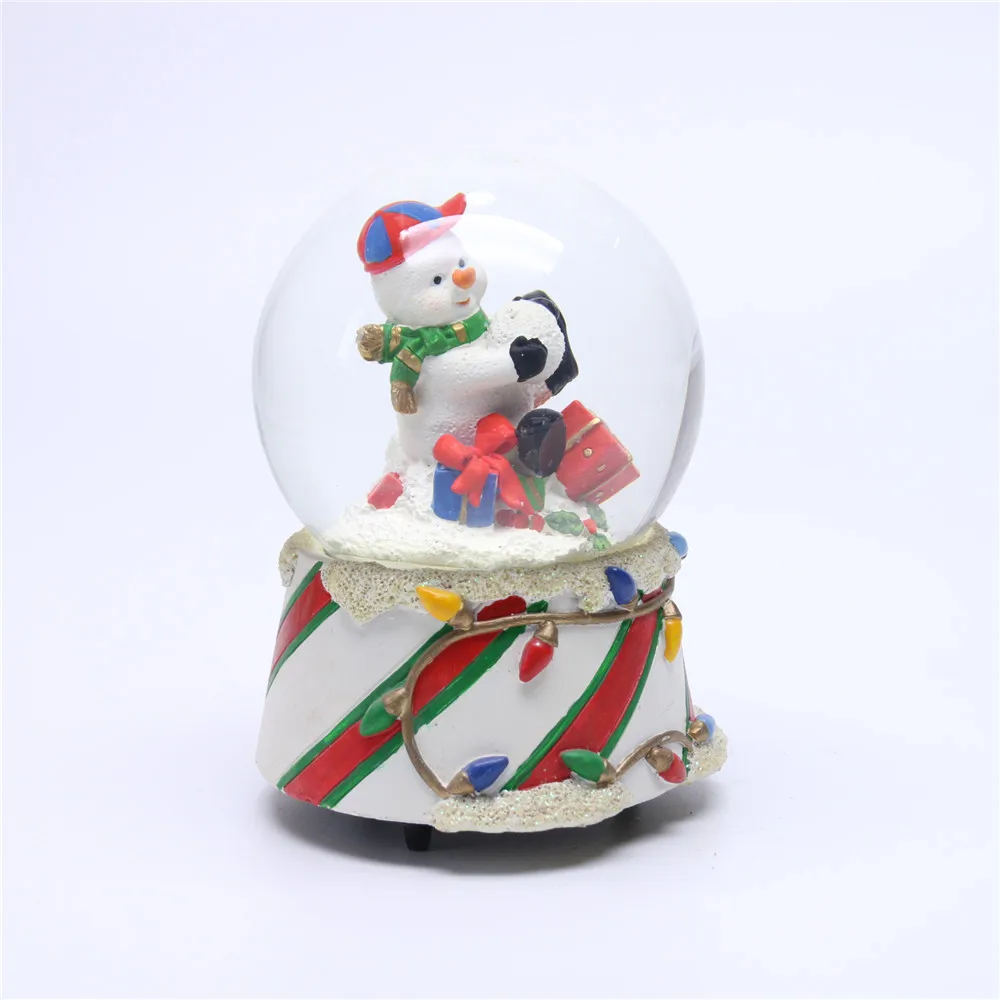 Wholesale snow globe christmas musical  water ball glass snowball souvenir gifts home ornament
