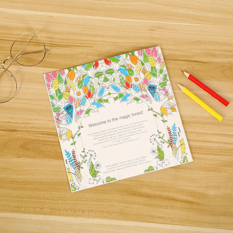 Custom Softcover Book Secret Garden Coloring Book Decompression Mandala Coloring Book for Adults
