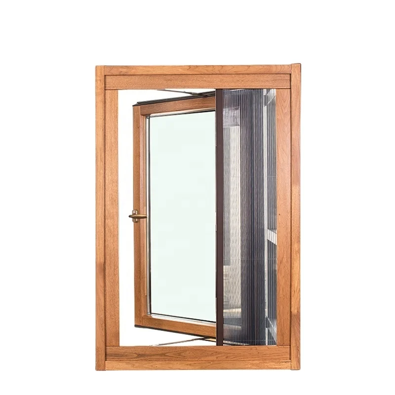 
Solid wood window outward opening European design German style casement window 