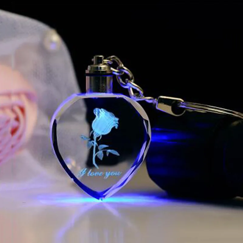 Оптовая продажа, логотип на заказ, 3d лазерная гравировка, светодиодный светильник, логотип автомобиля K9, брелок из хрустального стекла