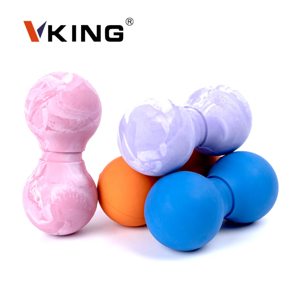 Factory Custom High Quality Muscle Relax Lacrosse solid rubber peanut Yoga massage balls