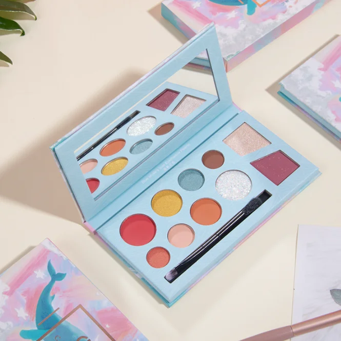 
New Arrive Natural 10 Color Eye Shadow Plate High Light One Body Palette Glitter Bead Light Matte Makeup Wholesale 