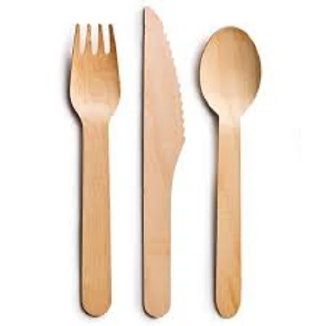 1/5 Biodegradable Wooden Cutlery Set with case Portable Cutlery Set Knife,fork and Spoons Manufacturer From India