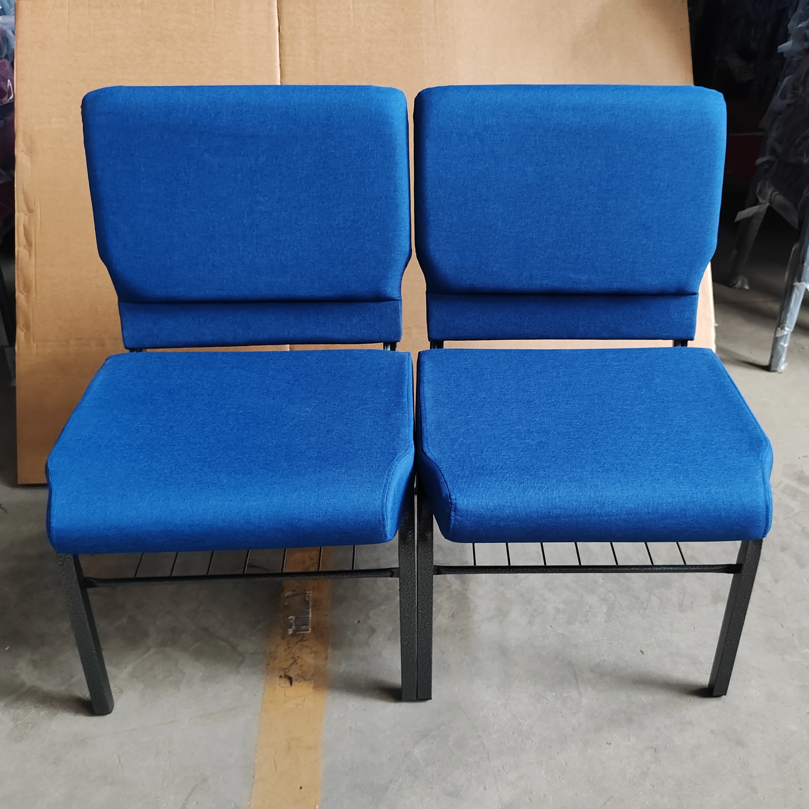 Wholesale Stackable Metal Theater Chair Conference Padded Interlocking Church Chairs for Auditorium