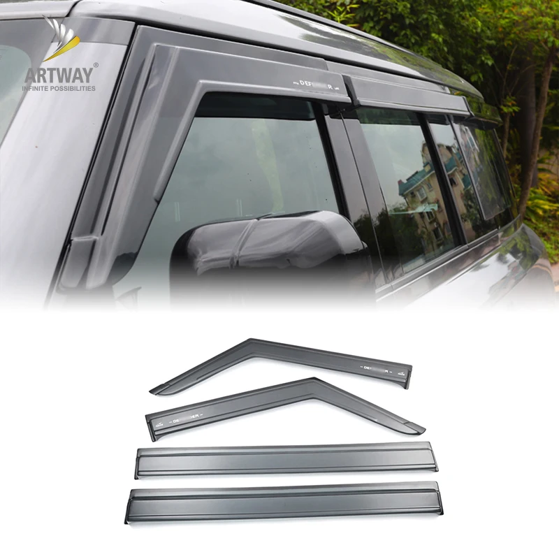 Black Plexiglass Window Visor Black Cover Car Accessories New Defender L663 Car Window Visors For Land Rover