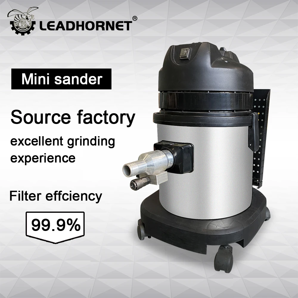 Dust free sanding machine with orbit sander vacuum hose and air sander pad